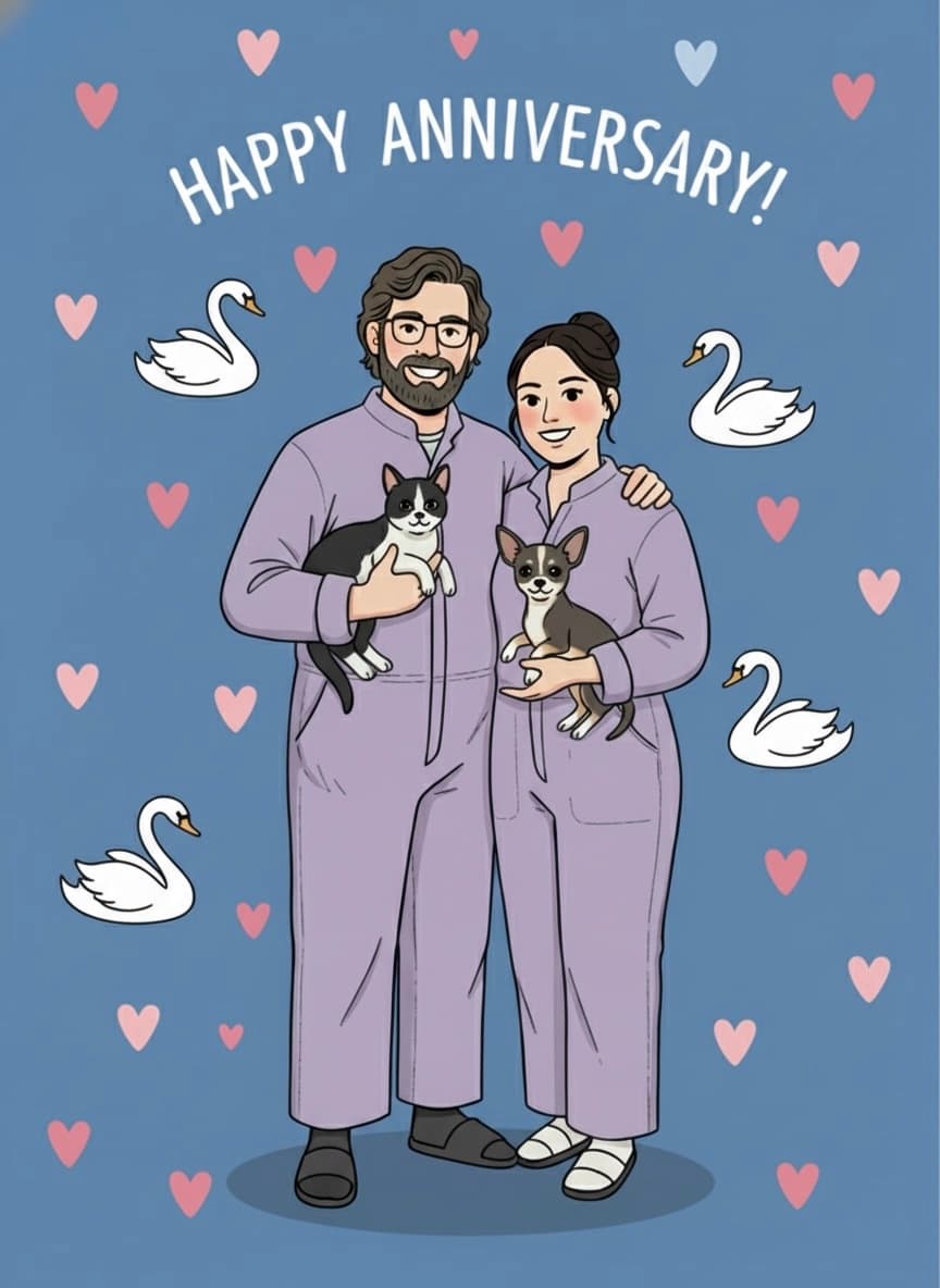 Anniversary card example